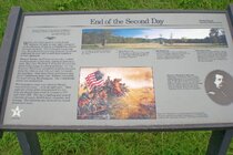 Trostle Farm - End of 2nd Day Wayside Marker.JPG